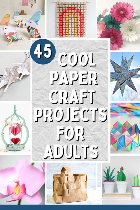 I love all these easy paper crafting ideas. It is great to find so many ideas for construction paper crafts for adults in one post. What a great collection of DIY things to do with construction paper. These paper projects for adults are so cool and excellent. Paper Crafting For Adults, Paper Crafts For Adults Creative, Construction Paper Crafts Adults, Take And Make Crafts For Adults, Paper Craft For Adults, Easy Paper Crafts For Adults, Pretty Paper Crafts, Craft Paper Ideas Creative Diy Projects, Unique Paper Craft Ideas