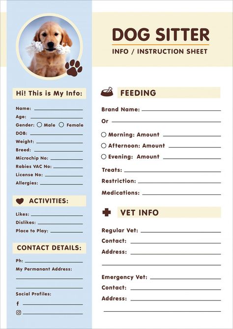 free free dog sitter instruction information sheet design pet sitter checklist template excel Pet Information, Dog Sitting Checklist, Pet Sitter Instructions Free Printables, Pet Information Sheet, Pet Sitter Checklist, Dog Sitter Instructions Template, Pet Sitting Report Card, Pet Information Sheet Free Printable, Pet Sitting Price List