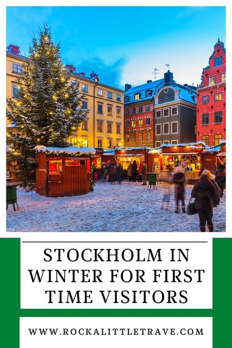 Stockholm Christmas Market in winter with snow and a large Christmas tree. The city's colorful historic buildings are in the background. Stockholm At Christmas, Stockholm Sweden Winter, Stockholm Christmas Market, Christmas In Stockholm, Winter In Stockholm, Stockholm In Winter, Christmas Stockholm, Stockholm Christmas, Stockholm Winter