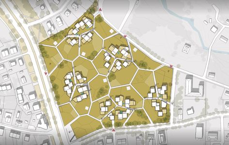 Site Development Plan, Housing Estate, Co Housing, Urban Design Concept, Architecture Design Sketch, Concept Diagram, Site Plans, Plan Drawing, Urban Fabric