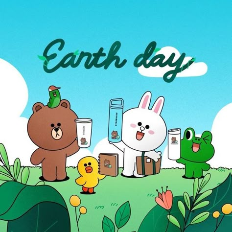 LINE FRIENDS_Official on Instagram: "Cute and thoughtful🌎 🥤Dearly BROWN on fabric cupholder 📦Corn-derived materials, eco-friendly packaging 📝Notebook made of recycled papers Make small actions in your daily life with STARBUCKS + LINE FRIENDS Earth Day Limited collections 💚 Product purchase: 👉Link in Bio #LINEFRIENDS #STARBUCKS #Collaboration #Earthday #BROWN #SmallStepsToABetterPlanet" Line Character, Friends Poster, Eco Friendly Packaging, Line Friends, Earth Day, 귀여운 동물, Recycled Paper, Cartoon Characters, Daily Life