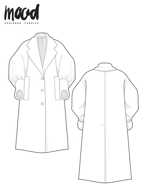 Coats Pattern Sewing, Puffer Coat Pattern, Coat Patterns Sewing Women Free, Free Jumpsuit Sewing Pattern, Mood Sewing Patterns, Oversized Coat Pattern, Mood Patterns, Mood Sewciety, Sewing Coat