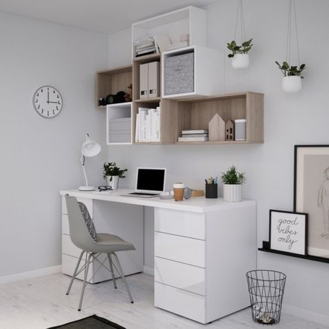 Comment aménager un petit bureau gain de place ? 15 inspirations Home Study Rooms, Lavender Room, Earthy Living Room, Space Themed Bedroom, Boys Room Design, Bedroom Updates, Cosy Bedroom, Minimalist Room, Cute Room Decor