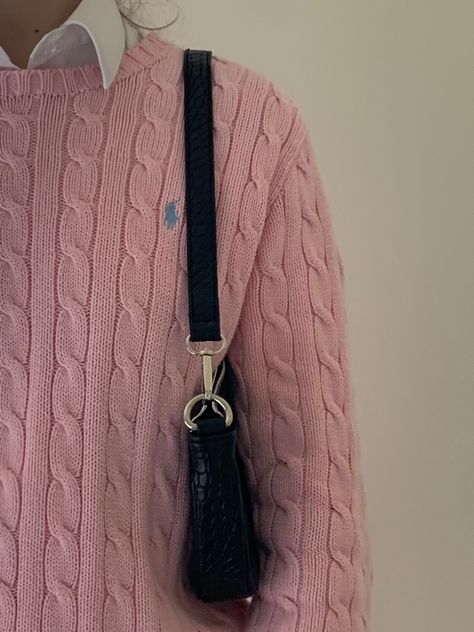 Posh Girl Aesthetic, Aesthetic Outfits Pink, Pink Academia Aesthetic, Outfit Inspo Nyc, Polo Ralph Lauren Outfits, Pink Academia, Academia Aesthetic Outfit, Pink Diy, Lux Fashion