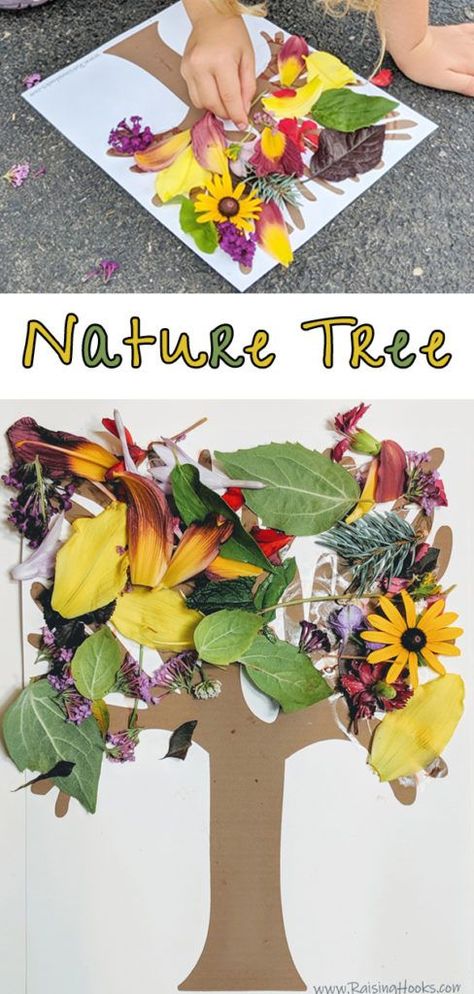 Crafts Nature, Crafty Kids, Toddler Art, Toddler Learning Activities, Nature Tree, Nature Kids, Nature Crafts, Autumn Activities, Preschool Art