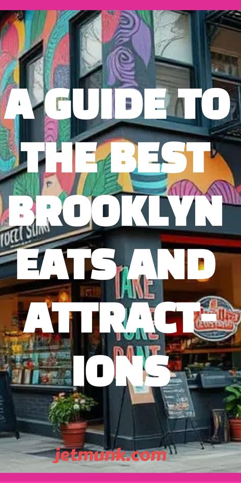 Brooklyn Guide to the Best Neighborhoods, Eats, and Attractions Brooklyn Things To Do, Brooklyn Guide, Nyc Neighborhoods, Destination Travel, Colorful Murals, Brooklyn Heights, Manhattan Skyline, East River, Cozy Cafe