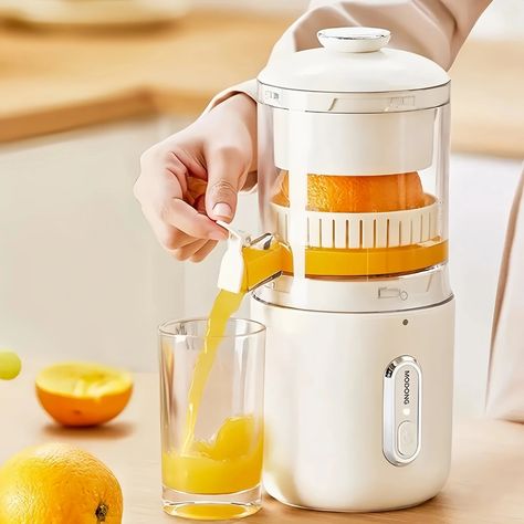 New Wireless Electric Multifunctional Juicer Household Convenient Orange Squeezer Slow Juicer Food Cart Ideas, Modern Kitchen Utensils, Cold Press Juicer, Juicer Machine, Electric Juicer, Juice Extractor, Cart Ideas, Kinds Of Fruits, Creative Cooking