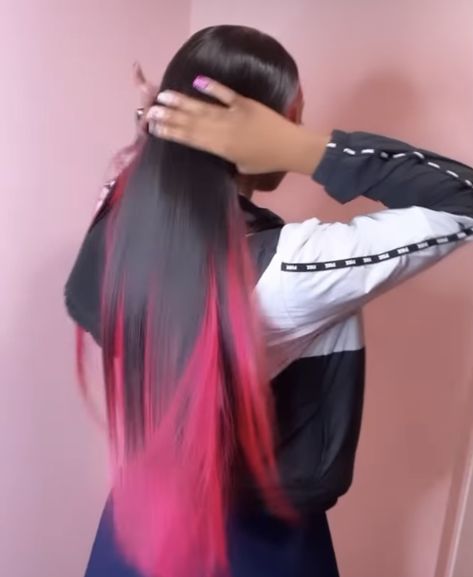 Hair Line Up, Underdye Hair, Hidden Hair Color, Unicorn Hair Color, Natural Hair Bun Styles, Ribbon Hairstyle, Frontal Wig Hairstyles, Birthday Hairstyles, Hair Advice