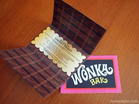 Willy Wonka Valentines, Wonka Party Decorations, Willy Wonka Birthday Party, Decorative Desserts, Wonka Bar, Willie Wonka, Chocolate Factory Party, Charlie Chocolate Factory, Wonka Party