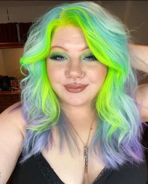 @pulpriothair never fails me 🛸 refreshed my hair and I’m in love! Come see me for all your fun colors 😝 @pulpriothair shades ‘acid spill’ a… | Instagram Creative Hair Color, Come See Me, Pulp Riot, Creative Hairstyles, Come And See, See Me, My Hair, Fails, Style Me