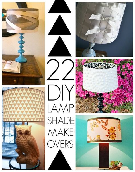 22 DIY lampshade makeovers, many of the neutral shaded ideas would work well in the living room. Diy Lamp Shade Makeover, Lamp Shade Makeover, Diy Lampshade Makeover, Diy Lampshade, Diy Table Lamp, Indie Craft, Antique Lamp Shades, Lampshade Makeover, Diy Lampe