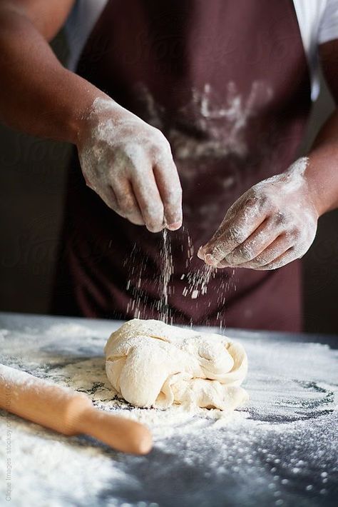 Flour Product Photography, 1950s Bakery, Bread Making Aesthetic, Flour Photography, Bread Quotes, Flour Image, Making Homemade Pasta, Chef Images, Making Dough