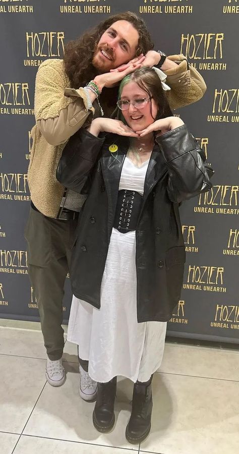 Hozier & a fan . HMV Records , Manchester , England , 24th July , 2023 . Hozier With Fans, Hozier Height, Books Recs, Andrew Hozier, Bog Man, Manchester England, Hozier, Him Band, Guy Names