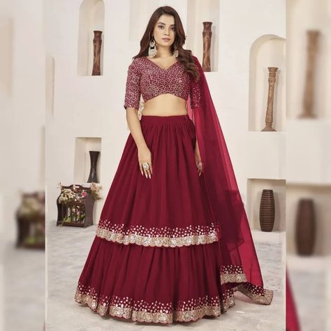 Elegance meets affordability in this stunning lehenga choli ensemble! ✨ Elevate your style without breaking the bank. 💃 Catalog No:13892 Dm For Price & Order . . . . #fashion #style #love #instagood #like #photography #beautiful #photooftheday #follow #instagram #picoftheday #model #bhfyp #art #beauty #instadaily #me #likeforlikes #smile #ootd #followme #moda #fashionblogger #happy #cute #instalike #myself #fashionstyle #photo #Fashionista Design Color Pallete, Lehenga Choli Designs, Bridesmaid Lehenga, Georgette Lehenga, Indian Lehenga Choli, Reception Lehenga, Party Wear Lehenga Choli, Net Blouses, Color Pallete