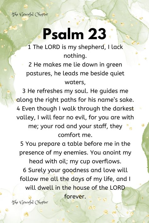 The Lord Is My Shepherd Psalm 23, Family Prayers, The Graceful Chapter, Prayer For Wisdom, Catholic Prayers Daily, Psalms 23, Bible Timeline, Bible Guide, Special Friend Quotes