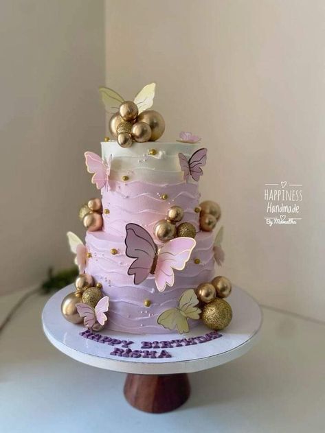 Cake Decorating 2 Tier, Pastel Butterfly Cake 2 Tier, Butterfly Theme Cake 2 Tier, Butterfly Cake 1st Birthday, Two Tier Butterfly Cake, 1st Birthday Cake 2 Tier, Butterfly Theme Cake 1st Birthdays, 2 Tier Butterfly Cake, Butterfly Theme Birthday Cake