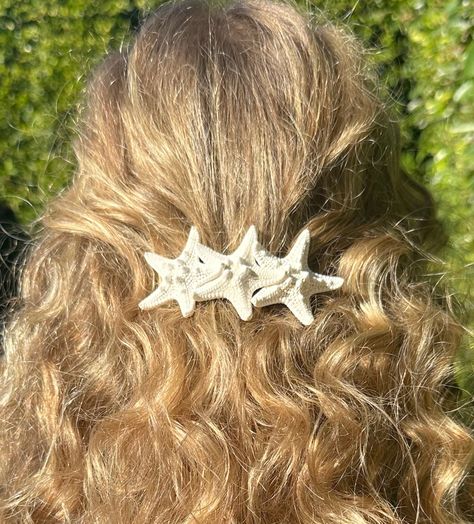 Starfish Hair Accessories, Starfish Accessories, Beach Birthday Cake, Beach Hair Accessories, Starfish Hair Clip, Hair Accessories Wedding, Hair Supplies, Beach Birthday, Mermaid Tails