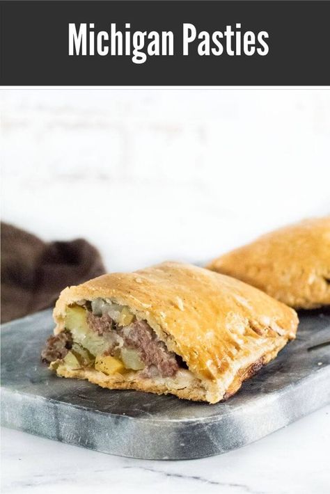 Pasty Recipe Michigan, Michigan Pasties, Cornish Pastry, Pasties Recipes, Hp Sauce, Cornish Pasties, Hand Pie Recipes, Pastry Shells, Portable Food