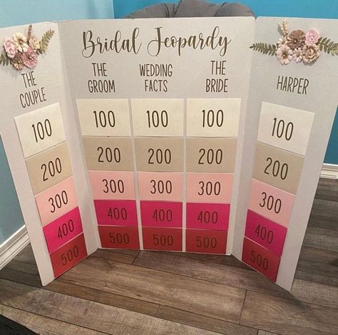 Bridal Jeopardy Questions, Bridal Shower Jeopardy, Bridal Jeopardy Game, Free Bachelorette Party Games, Bridal Jeopardy, Jeopardy Questions, Bridal Shower Games Funny, Bridal Shower Bachelorette Party Ideas, Shower Games Bridal