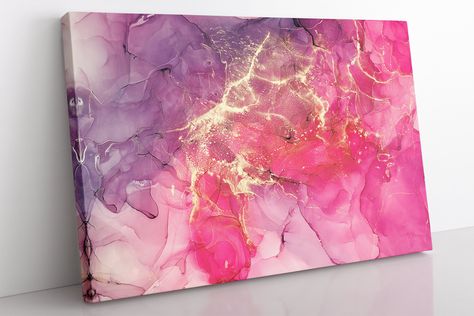 Excited to share the latest addition to my #etsy shop: Abstract Art Marble Canvas Wall Art, Framed Alcohol Ink Art, Boho Home Decor Wall Art, Aesthetic Room Decor Modern Wall Decor Print. https://etsy.me/3n9vc1z #pink #purple #framed #bedroom #contemporary Cracked Mirror, Canvas Art Abstract, Pink Abstract Painting, Contemporary Art Prints, Art Abstract Painting, Glass Backsplash, Poster Photo, Graffiti Painting, Purple Marble