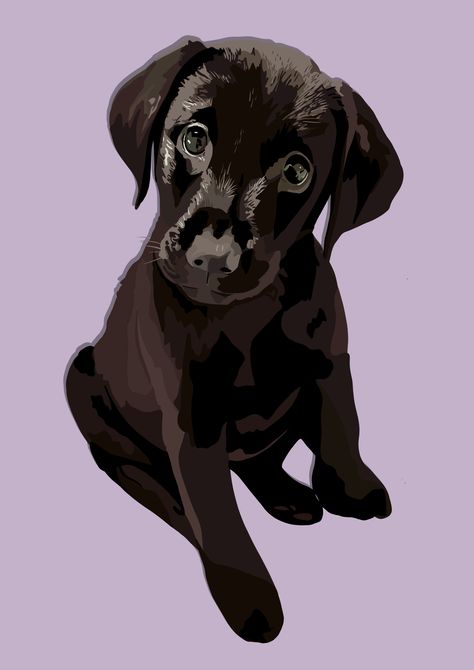 Black Dog Drawing, Charcoal Labrador, Dog Portraits Art, Dog Line Art, Dog Animation, Black Puppy, Dog Line, Animal Portraits Art, Sketch Inspiration