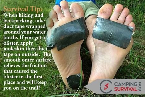 Survival Tip when hiking take duct tape Survival Life Hacks, Survival Stuff, Survival Techniques, Apocalypse Survival, Survival Life, Survival Food, Wilderness Survival, Hiking Tips, Take A Hike