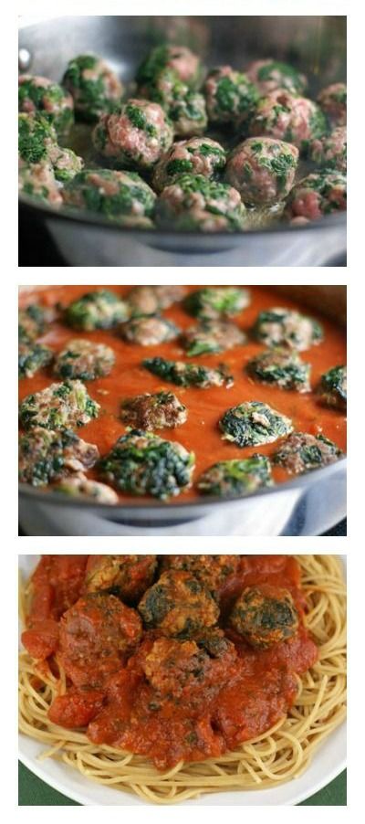 Meatballs With Spaghetti, Spinach Meatballs, Skillet Dinner Recipes, Weekly Meal Plans, Cooking Tutorials, Meatballs Recipe, Freezer Cooking, Spaghetti Recipes, Budget Friendly Recipes