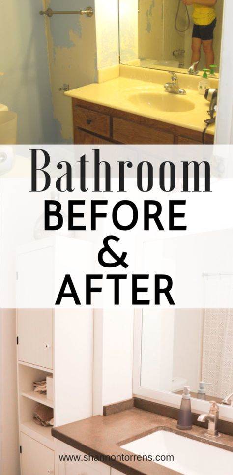 Bathroom Renovation Before and After Today I am sharing our bathroom renovation before and after. We are finally done with our bathroom renovation.  We spent a lot of time and worked really hard to fix this bathroom.  Today I am sharing our bathroom renovation before and after.  This bathroom renovation started because I saw a small piece of paint sticking off the wall. #beforeafter #beforeandafter #bathroomreno Wall Between Toilet And Vanity, Remove Wall, Simple Bathroom Decor, Walk In Shower Designs, Corner Sofa And Chair, Finished Bathrooms, Bathroom Decorations, New Toilet, Bathroom Themes