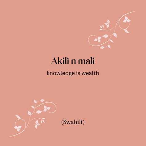 Meaningful Quotes In Different Languages, Swahili Aesthetic, Swahili Tattoo, Swahili Learning, Kenyan Quotes, Learning Swahili, Swahili Words, Swahili Names, Swahili Language