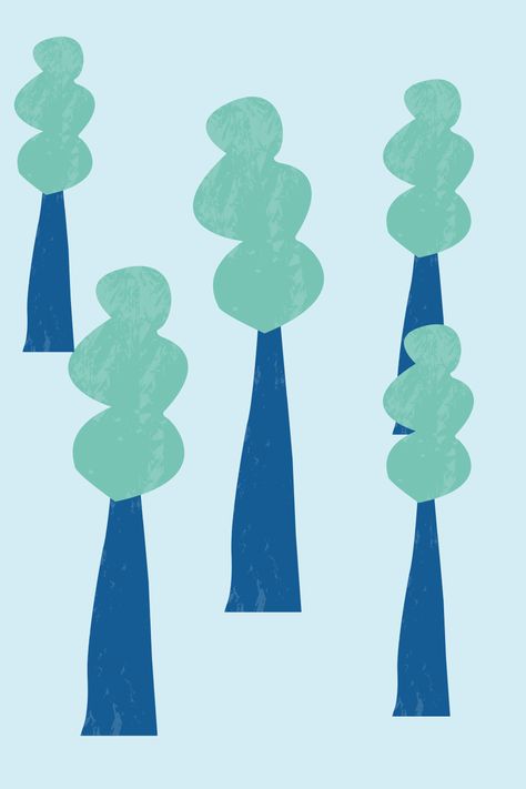 childlike design Childlike Illustration, Blue Trees, School Yard, Blue Tree, Retro Art, Simple Style, Illustration Art, Trees, Disney Princess