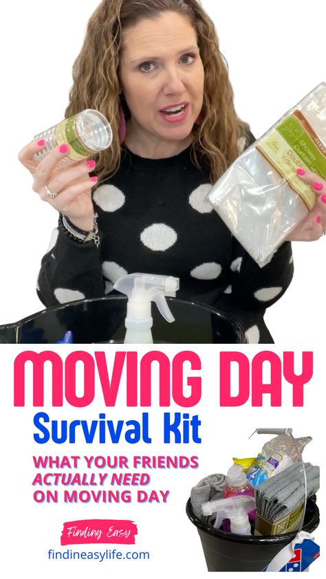 Moving Survival Kit Gift, Moving Day Snacks, Moving Day Survival Kit, Moving Survival Kit, Girl Survival Kits, Moving Essentials, Snack Gift Baskets, Survival Kit Gifts, Survival Bag