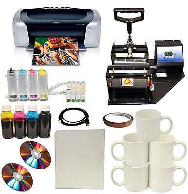 New Mug Cup Heat Press Epson C88+Printer Sublimation CISS Ink,Transfer Paper Kit Best Heat Press Machine, Heat Press Transfers, Heat Press Machine, Ink Transfer, Sublimation Mugs, Mug Printing, Photo Printer, Printing Press, Sublimation Paper