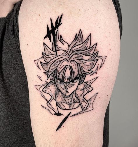 Trunks Tattoo, Samurai Tattoo Sleeve, Hand Tatto, Ball Tattoo, Dragon Ball Tattoo, Samurai Tattoo, Oregon Washington, Art Manga, Tattoo Sleeve