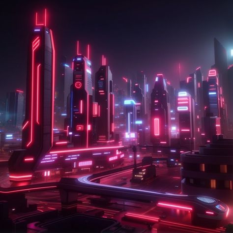 "Embrace the future's glow 🌃✨ Exploring Peru's urban landscape illuminated by striking red neon lights in mesmerizing 8K detail. #PeruCityscape #NeonLights #FuturisticVibes #UrbanExploration #8KExperience" Red Neon Lights, Futuristic Cities, Red Neon, Cyberpunk City, Concrete Art, Futuristic City, Smart City, Urban Exploration, Neon Lights