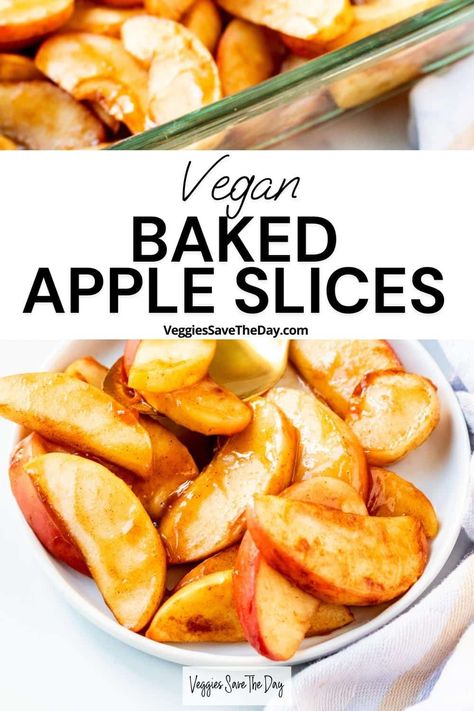 Oven Baked Apple, Baked Apple Slices, Thanksgiving Vegan, Vegan Apple Crisp, Baked Cinnamon Apples, Mediterranean Recipes Healthy, Best Vegan Desserts, Vegan Whipped Cream, Vegan Baking Recipes