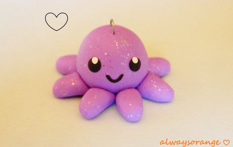 Clips Decorados, Jumping Clay, Clay Monsters, Handmade Crafts Gifts, Baby Octopus, Clay Magnets, Tanah Liat, How To Make Clay, Clay Baby