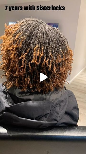 Layered Sisterlocks, Sisters Locks Hair Styles, Starter Sister Locs Styles, Sister Locs Hairstyles, Sister Locs Sisterlocks, Bleached Locs, Black Hair Locks, Long Sisterlocks, Sista Locks