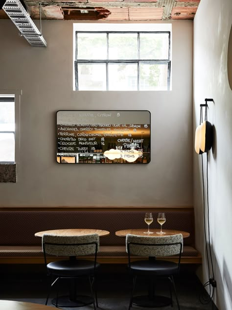 Little Prince Wine, Melbourne Wine Bar Design, Cities To Visit, Est Living, Porcelain Wall Tile, Bentwood Chairs, Wine Design, Drinks Design, Bar Interior, Wine Store