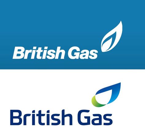 Old and new :: British Gas logo update.  Logo design ideas, logo refresh, logo update ideas and inspiration, logo design inspiration, logo design changes, logo design before and after. Ideas Cuadros, Logo Evolution, Clever Logo, Industry Logo, Spring Clean, Old Logo, Restaurant Logo Design, Logo Restaurant, Corporate Branding