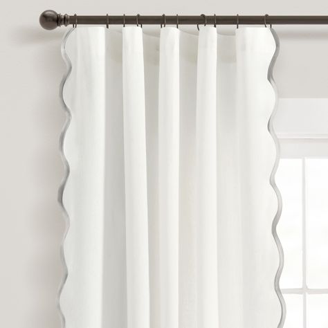 Create an airy coastal look with this simply designed window curtain set. The scallop edge on each side of the panel, paired with the slightest touch of color, pulls together your relaxing beachy home design. Beachy Home, Lush Decor, Drape Panel, Scallop Edge, Rod Pocket Curtain Panels, Rod Pocket Curtains, Coastal Chic, Curtain Sets, Window Panels