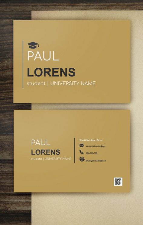 We know that there are a lot of students who want to have a decent Student Business Card. So, we decided to create one that would look nice and modern at the same time. Student Business Cards, Google Business Card, Corporate Signage, Student Card, Restaurant Business Cards, Examples Of Business Cards, Free Business Card Templates, College Readiness, Hairstylist Business Cards