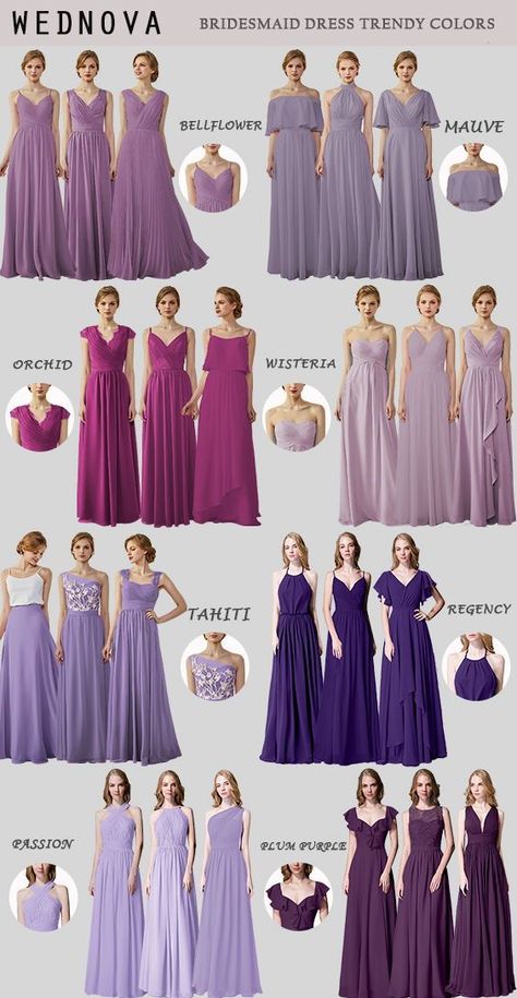 Purple Gown Wedding, Chiffon Bridesmaid Dress Off Shoulder, Purple And Rose Gold Wedding Bridesmaid Dresses, Purple Color Bridesmaid Dresses, Pinkish Purple Bridesmaid Dresses, Purple Flower Bridesmaid Dress, Dark Purple Wedding Bridesmaid Dress, Wisteria Purple Bridesmaid Dresses, Bridesmaid Dresses Sleeveless