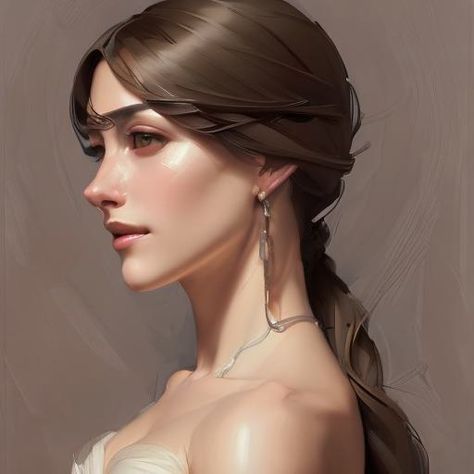 Art Side Profile, Skin Digital Art, Face Side Profile, Princess Aeolian, Character Inspo Female, Own Art Style, Goddess Vibes, Beauty Routine Tips, Girly Drawings