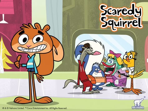 Squirrel Pfp, Nostalgia Tv Shows, Old Cartoon Network Shows, Cartoons To Watch, Funny Contact Names, Scaredy Squirrel, English Poster, Old Kids Shows, Family Friendly Movies