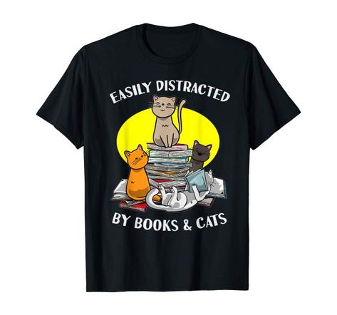 Amazon.com: Cat Teacher Librarian Bookworm TShirt Gift Women Men Kids: Gateway Printed Tshirt Women, Cats Books, Book Tshirts, Tshirt Women, Cat Books, Cat Shirts, Women T Shirt, Vintage Tshirts, Shirt Outfit