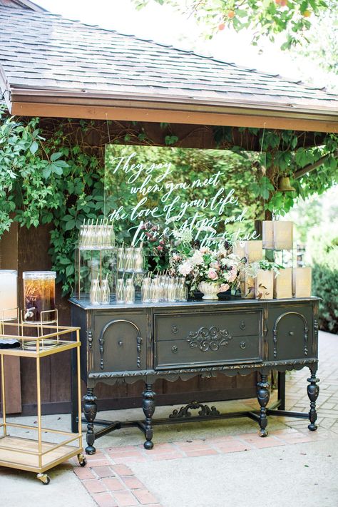 Coffee Bar Rustic, Makeshift Bar, Wedding Catering Ideas, Quotes From Movies, Wedding Day Quotes, Chick Flick, Wedding Birds, Martha Weddings, Ceremony Design