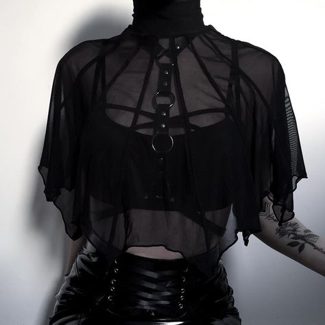 n love with this bat poncho/cape thingy from @necessaryevilclothing • Get this Necessary evil bat wing cape on @attitude_clothing with 15% Style Gothic, Gothic Clothes, Looks Black, Alt Fashion, Gothic Outfits, Mode Inspo, Goth Outfits, Alternative Outfits, Edgy Outfits