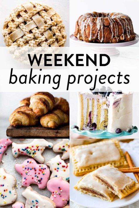 If you’re looking for baking project recipes and inspiration to keep you busy on the weekends or on school breaks, this page has endless ideas. From homemade monkey bread and croissants to braiding pie crust and from-scratch pop tarts, you're sure to find a new favorite baking project recipe here. Recipes on sallysbakingaddiction.com Baking Competition Ideas, Kid Friendly Cookies, Braided Pie Crust, Chocolate Chip Cookie Pizza, Homemade Monkey Bread, Baking Competition, Banana Popsicles, Apple Hand Pies, Baked Oatmeal Cups