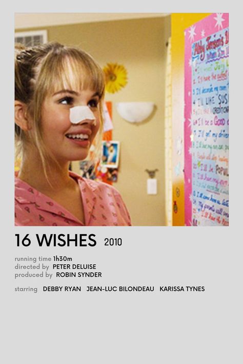 POSTER MINIMALIST POLAROID 16 WISHES 16 Wishes, Movies Posters, Debby Ryan, Poster Minimalist, Running Time, Good Movies, Movie Posters, Quick Saves, Film Posters