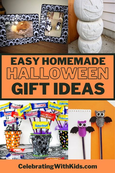 homemade halloween gift ideas Halloween Gift Ideas For Preschoolers, Diy Halloween Handouts, Kids Halloween Class Gifts, Homemade Halloween Gifts, Halloween Gift For Teachers From Kids, Halloween Gifts For Grandkids, Diy Halloween Gifts For Kids, Simple Halloween Gifts For Teachers, Halloween Gift Ideas